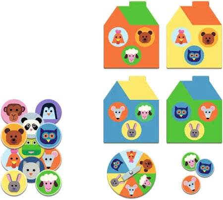 Set de 5 juegos educativos, En la granja - Djeco