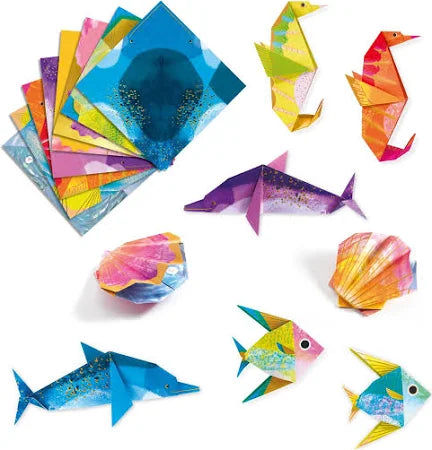 Papiroflexia Origami, Animales Marinos - Djeco