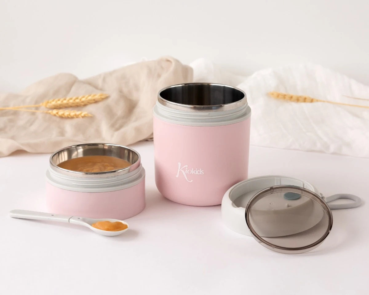Termo con compartimentos 710 ml, rosa - Kiokids