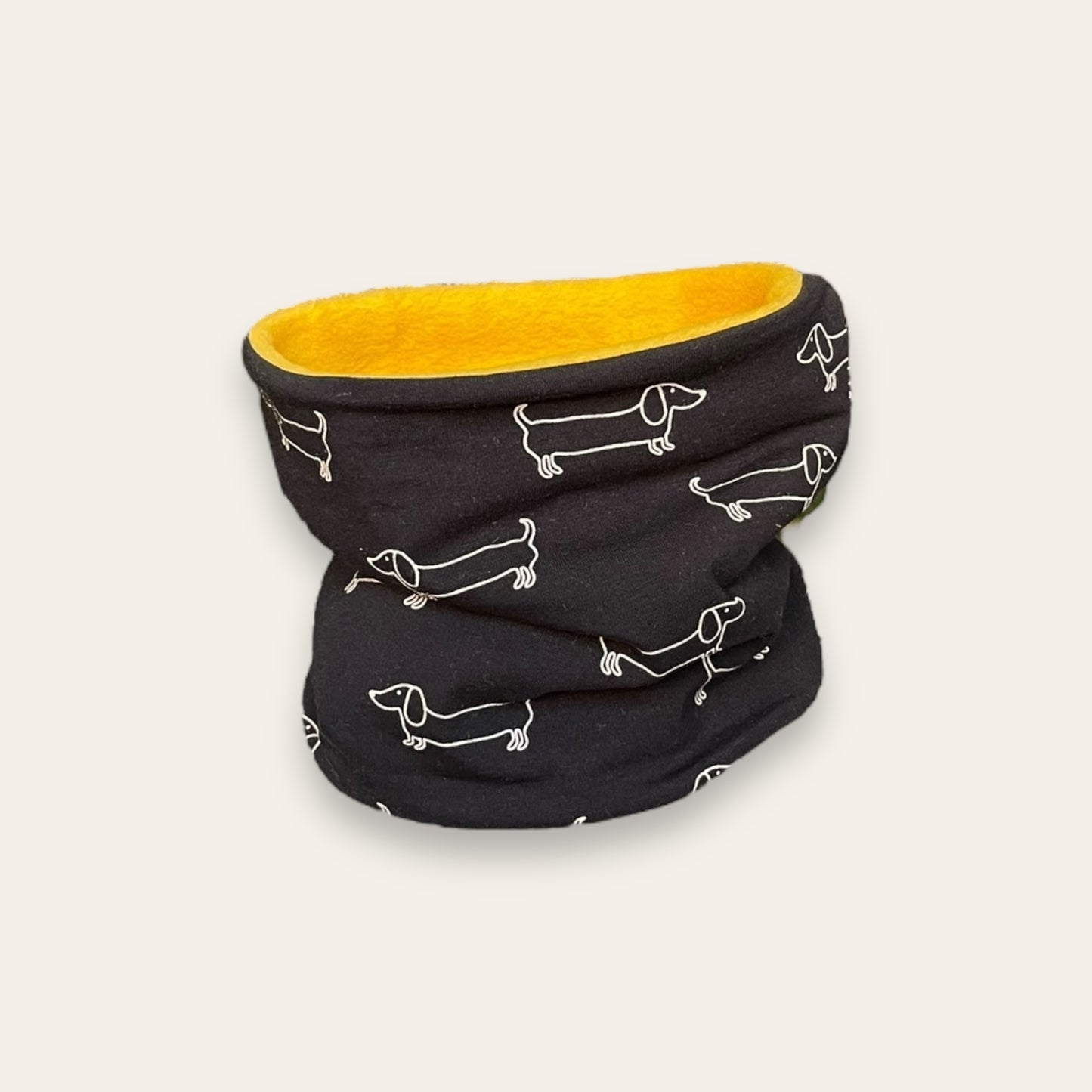 Cuello polar infantil Perros Salchicha Negro