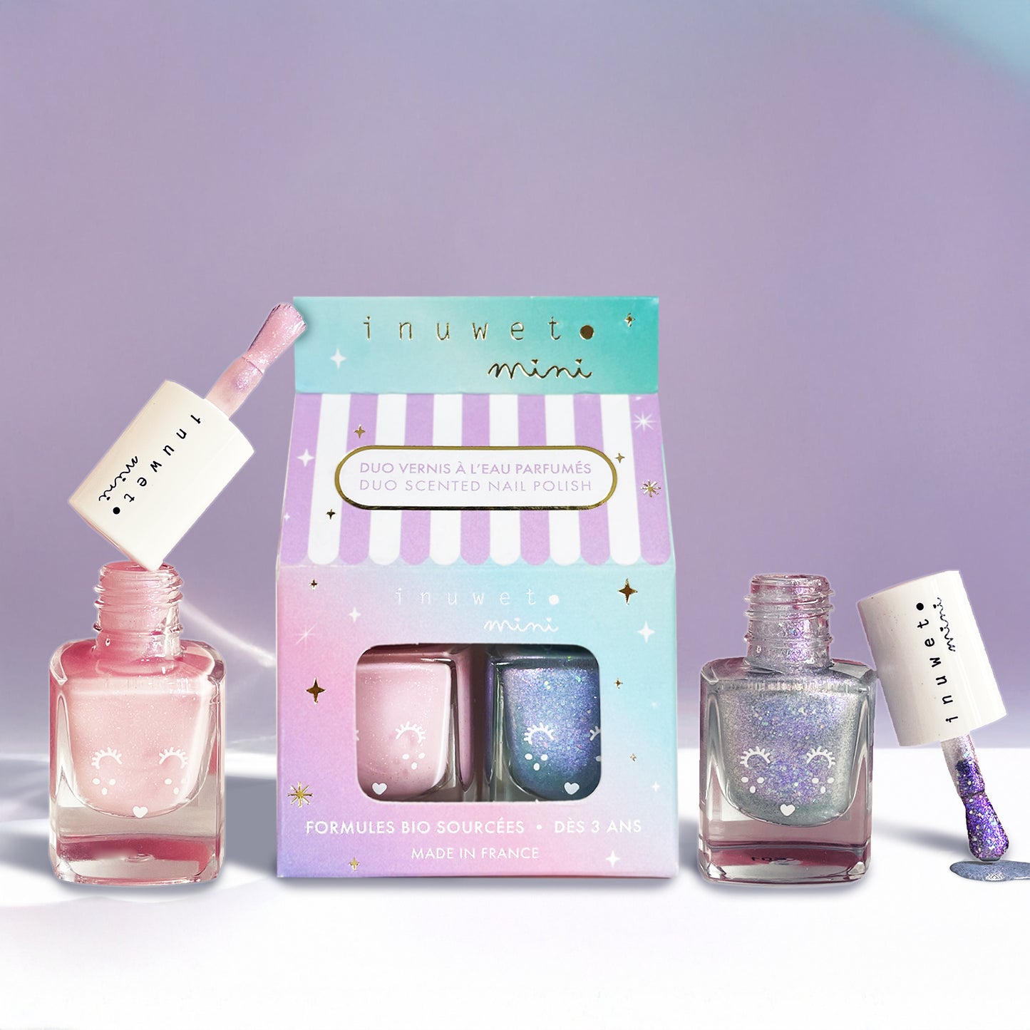 Caja de 2 esmaltes de uñas a base de agua - Inuwet