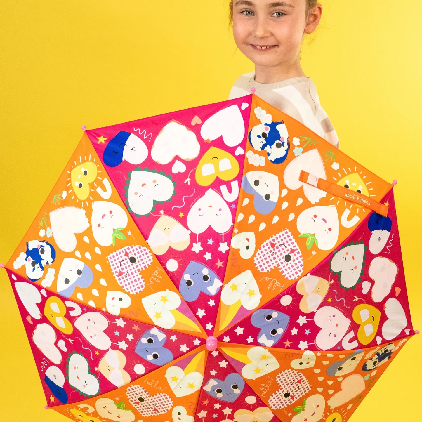 Paraguas +6, cambia de color, Corazones - Floss & Rock