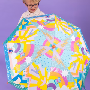 Paraguas +6, cambia de color, Arcoiris - Floss & Rock