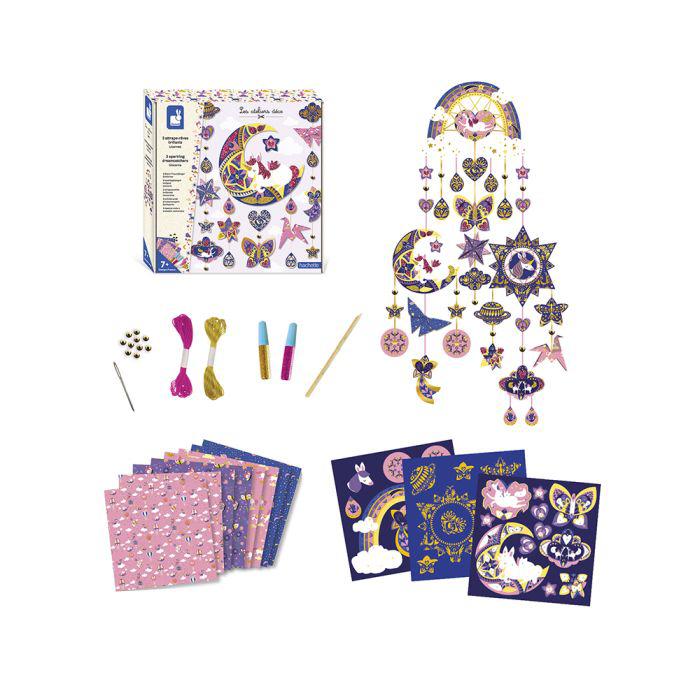 3 Atrapasueños brillantes, Unicornios - Janod