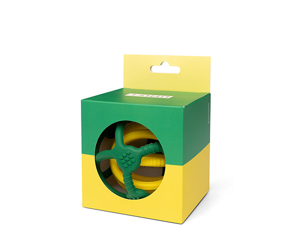 Pack de 2 pelotas mordedores silicona, Verde y Amarillo - Little L