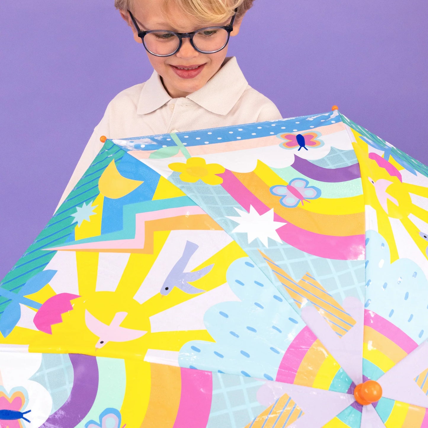 Paraguas +6, cambia de color, Arcoiris - Floss & Rock