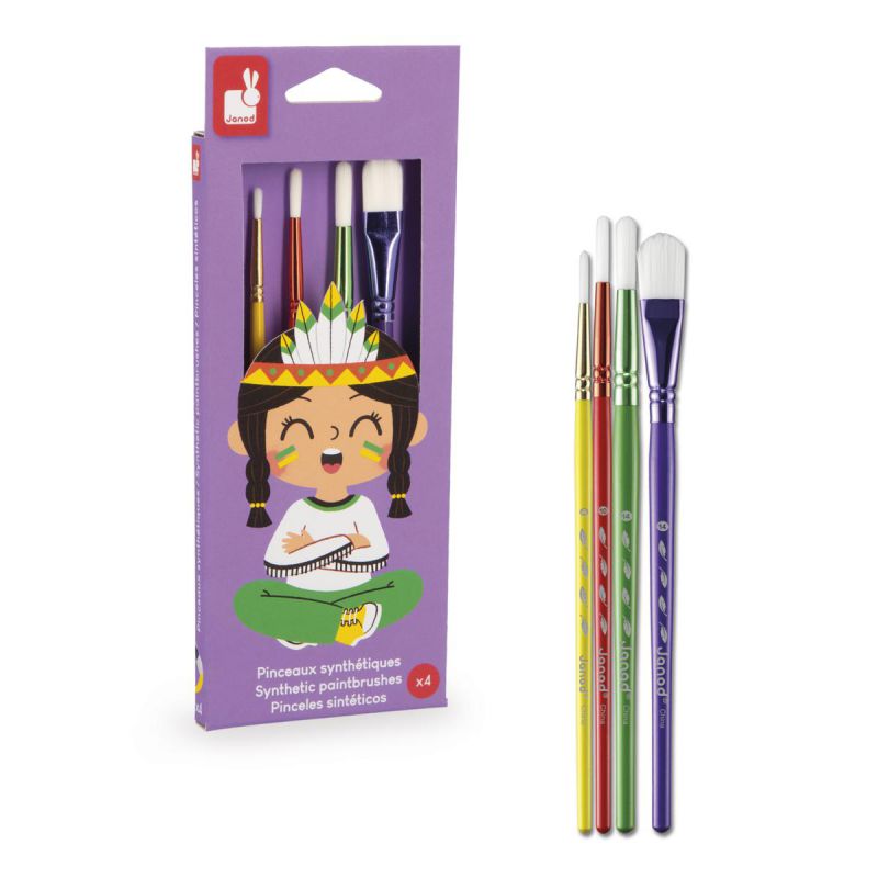 Kit de 4 pinceles sintéticos - Janod