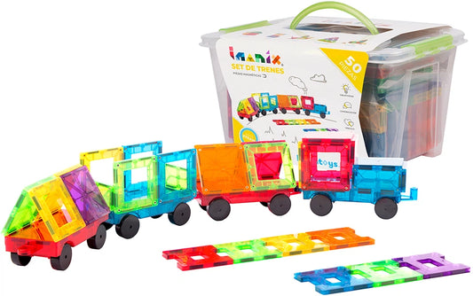 Imanix set de trenes 50 piezas - Braintoys