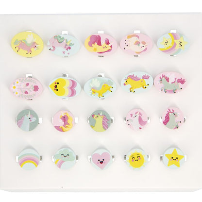 20 anillos ajustables, Unicornios - Janod