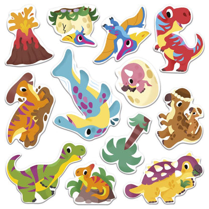 Pegatinas gruesas reposicionables, Dinos - Janod