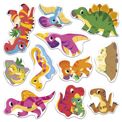 Pegatinas gruesas reposicionables, Dinos - Janod