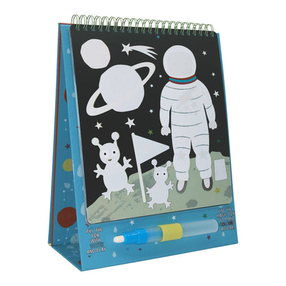 Cuaderno con bolígrafo de agua mágico, Espacio - Floss & Rock