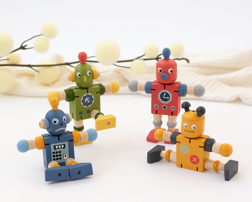 Robot articulado de madera - Kiokids