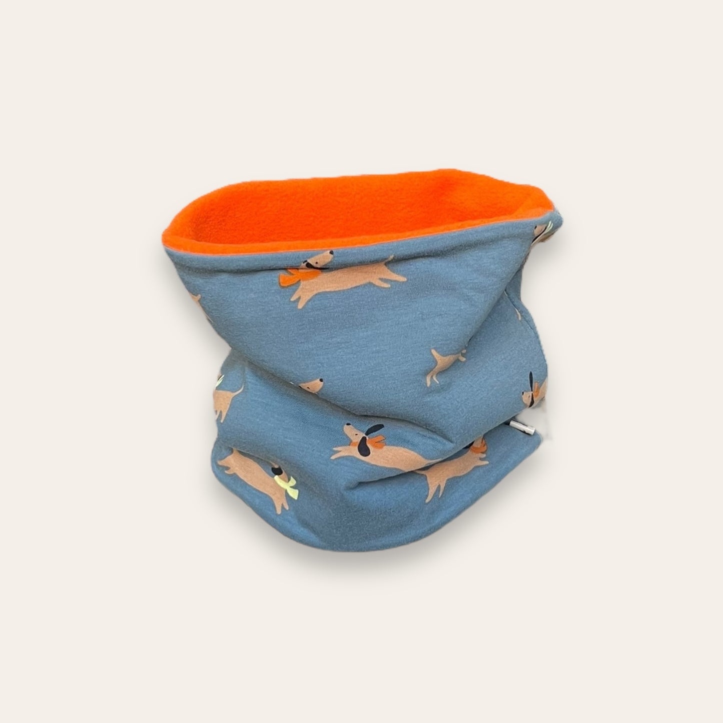 Cuello polar infantil Perros Salchicha con naranja