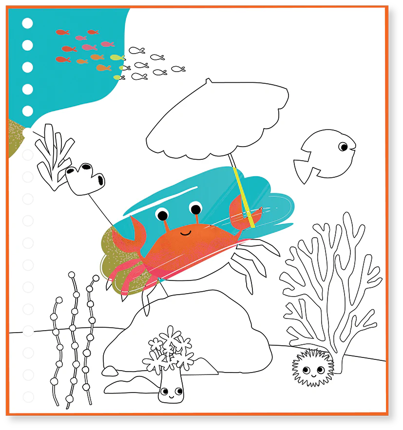 Multiplay con bolígrafo de agua mágico, Ocean - Floss & Rock