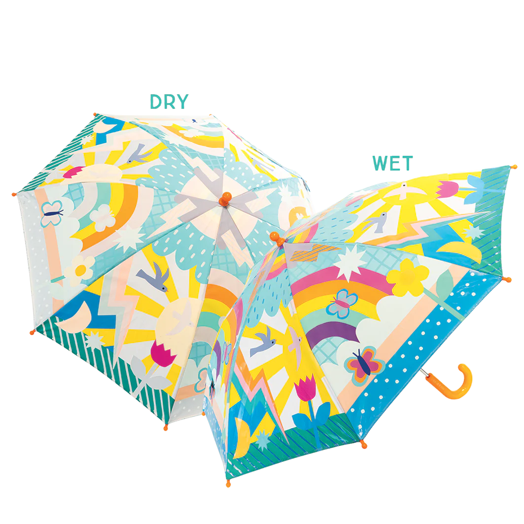 Paraguas +6, cambia de color, Arcoiris - Floss & Rock