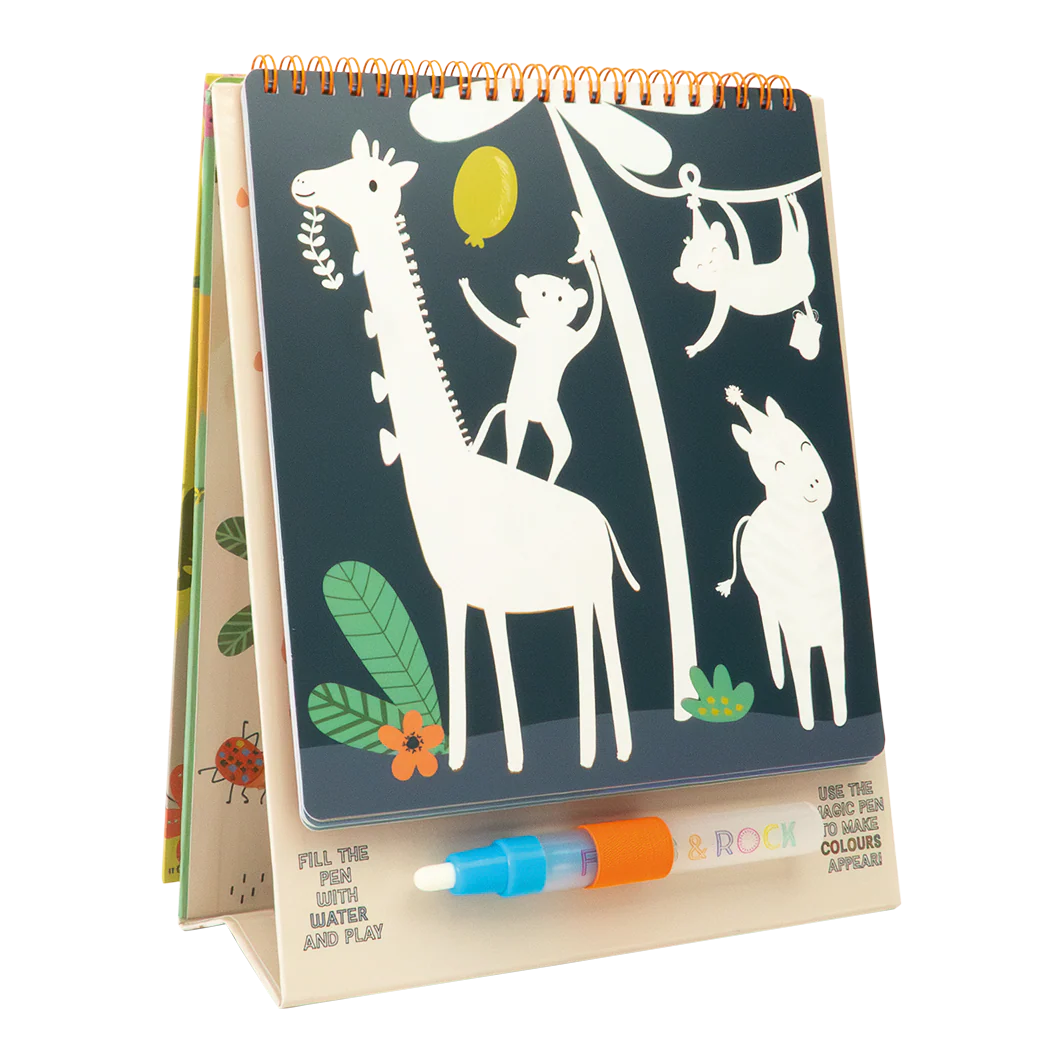 Cuaderno con bolígrafo de agua mágico, Jungla - Floss & Rock