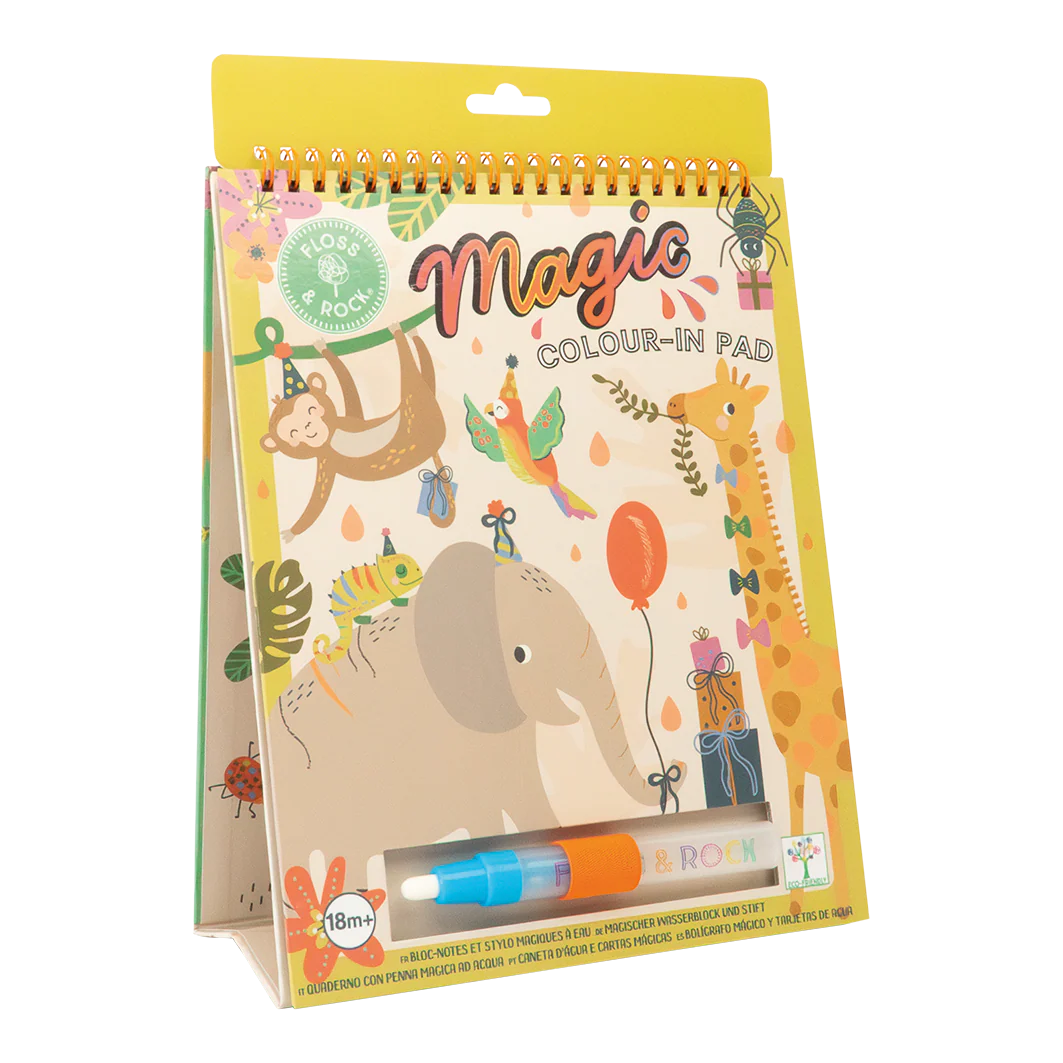 Cuaderno con bolígrafo de agua mágico, Jungla - Floss & Rock