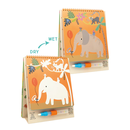 Cuaderno con bolígrafo de agua mágico, Jungla - Floss & Rock
