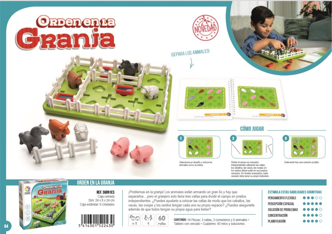 Orden en la Granja, juego de lógica - Smart Games