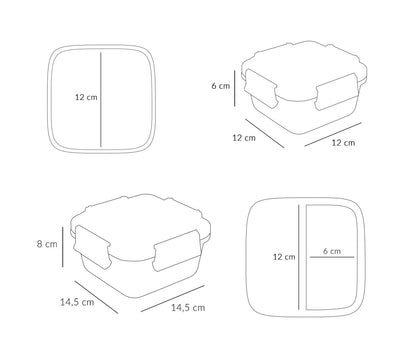 Caja Almuerzo Grande Geometric Nature - Tutete