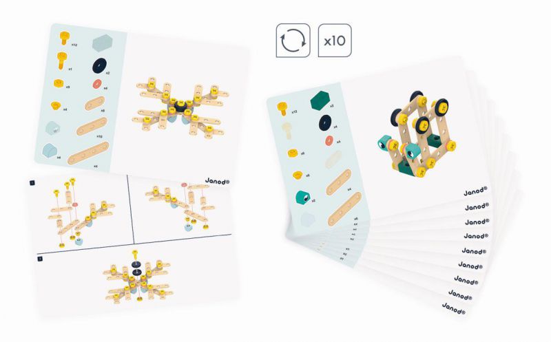 Set construcción 100 piezas, Brico´kids - Janod