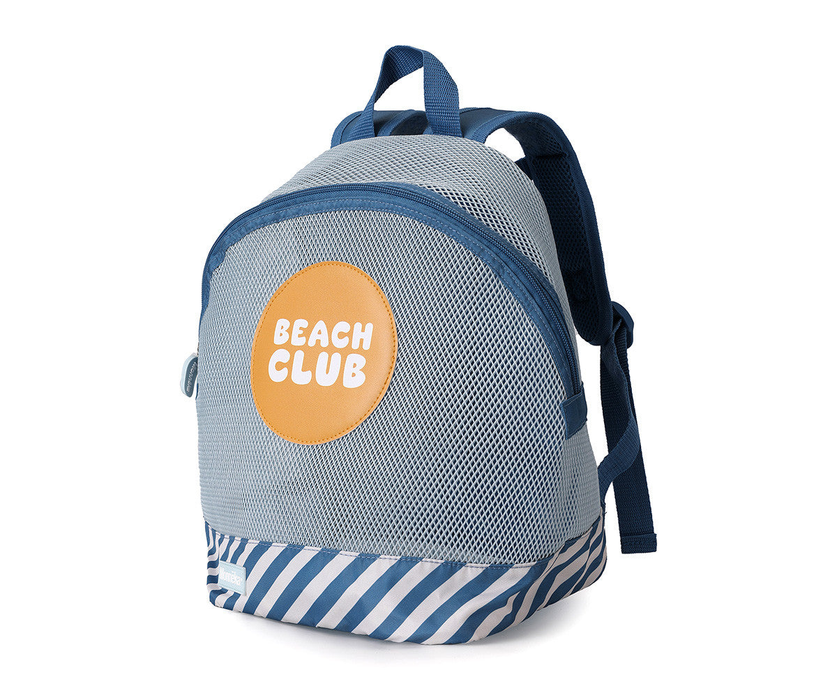 Mochila Infantil Antiarena Stripes Blue & Beyond - Monnëka