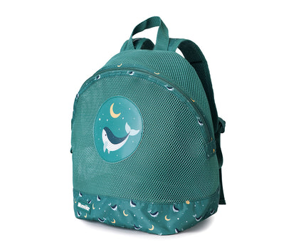 Mochila Infantil Antiarena Whale Teal - Monnëka