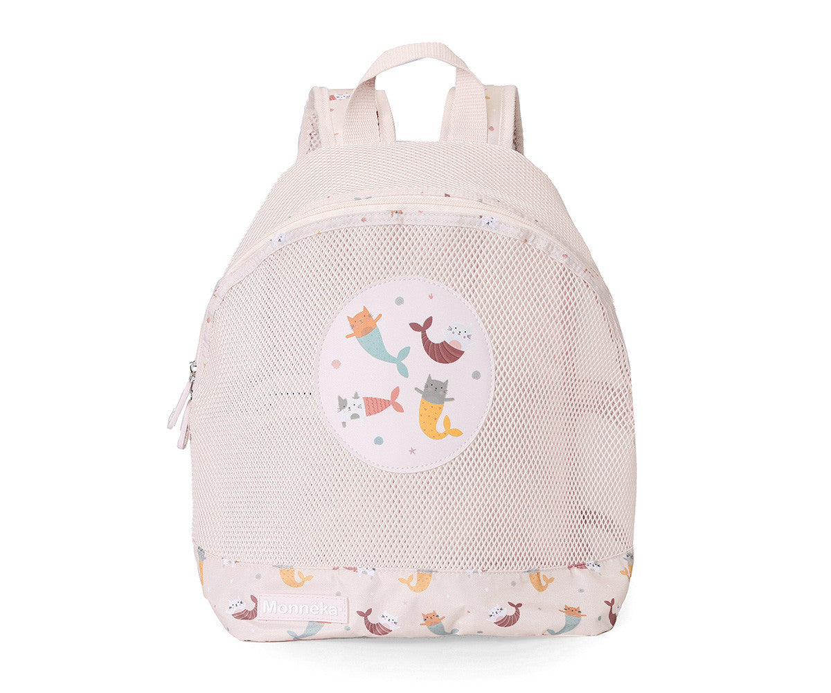 Mochila Infantil Antiarena Mermaid Cats - Monnëka