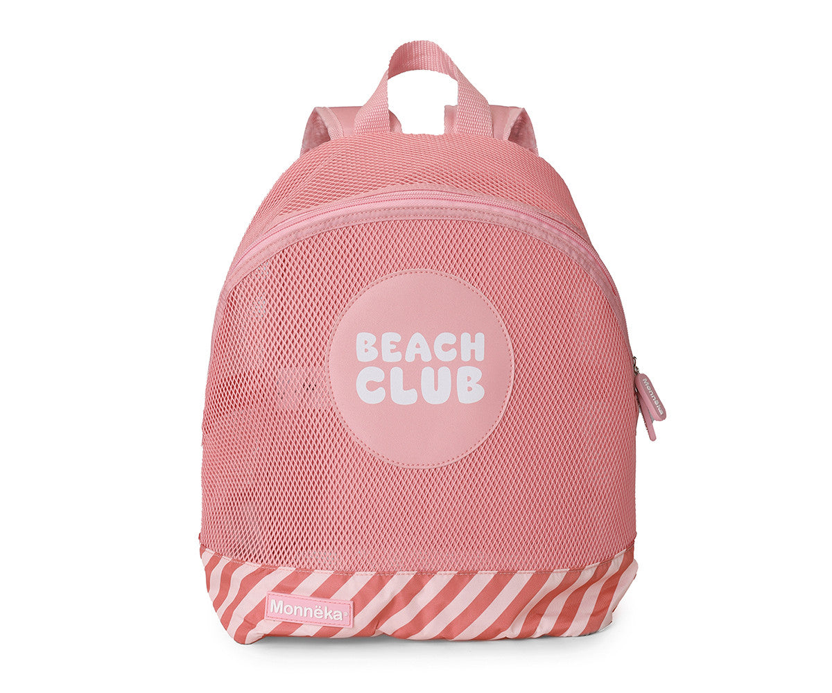 Mochila Infantil Antiarena Stripes Bloom & Blush - Monnëka