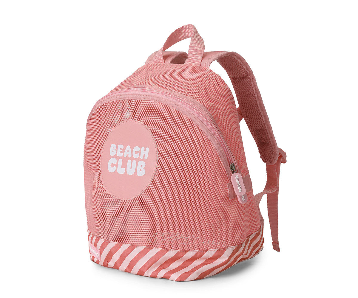 Mochila Infantil Antiarena Stripes Bloom & Blush - Monnëka