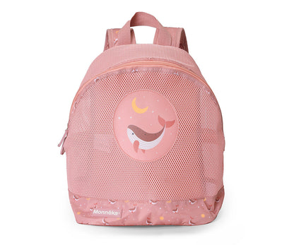 Mochila Infantil Antiarena Whale Pink - Monnëka