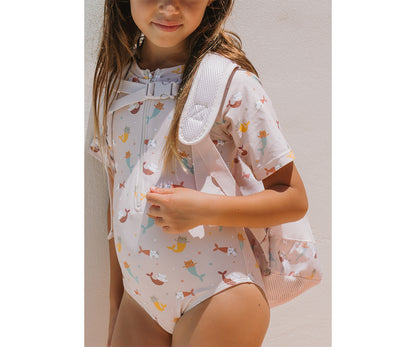 Mochila Infantil Antiarena Mermaid Cats - Monnëka
