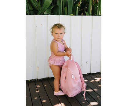 Mochila Infantil Antiarena Whale Pink - Monnëka