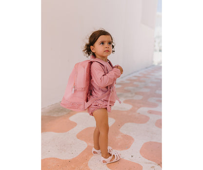 Mochila Infantil Antiarena Whale Pink - Monnëka