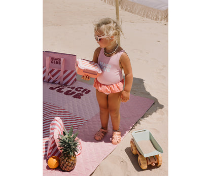 Manta Picnic Stripes Bloom & Blush - Monnëka