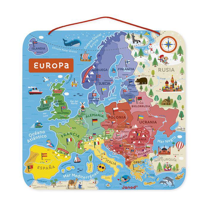 Puzzle Magnético, Mapa de Europa - Janod