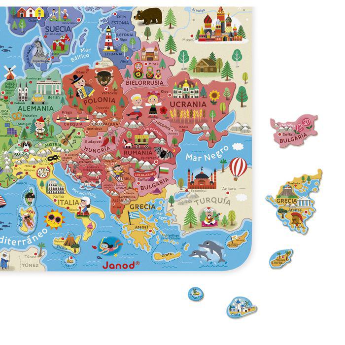 Puzzle Magnético, Mapa de Europa - Janod