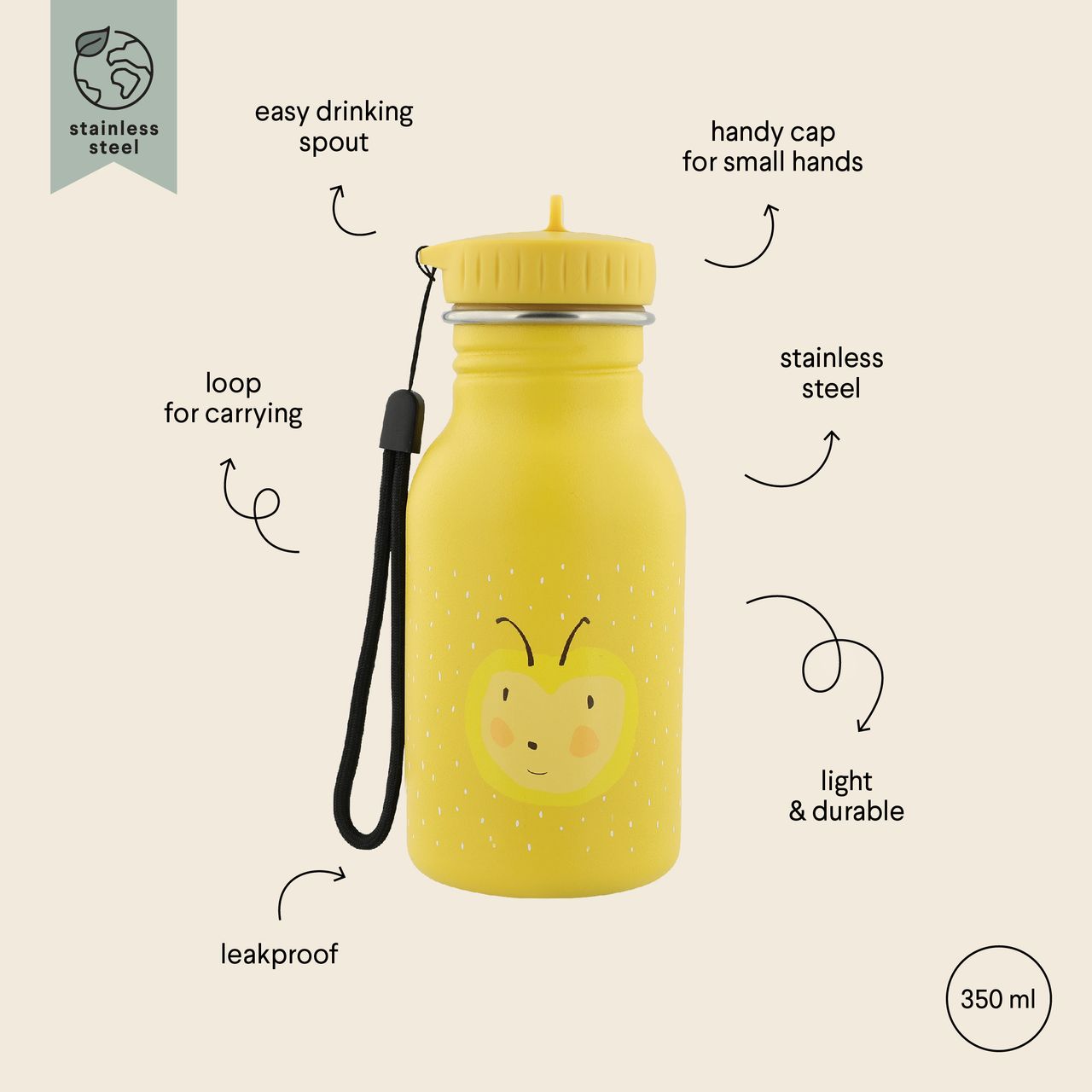Botella 350 ml Mrs. Abeja - Trixie