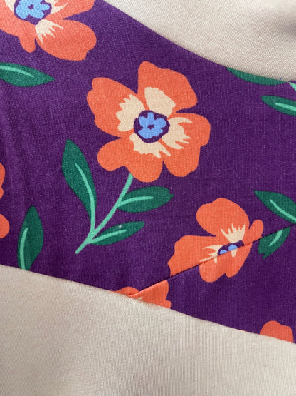 Sudadera de mujer cuello tubo, rosa con amapolas - Kurmi Kids