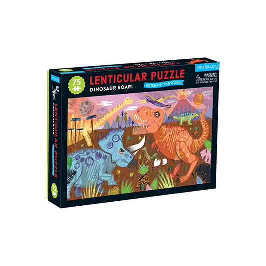Puzzle Dinosaur Roar lenticular 75 piezas - Mudpuppy