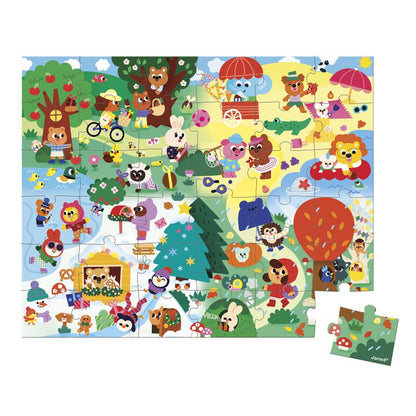 Puzzle Las 4 estaciones 36 piezas - Janod