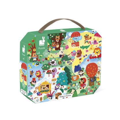 Puzzle Las 4 estaciones 36 piezas - Janod