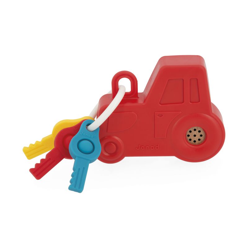 Sonajero con sonidos, Llavero tractor - Janod