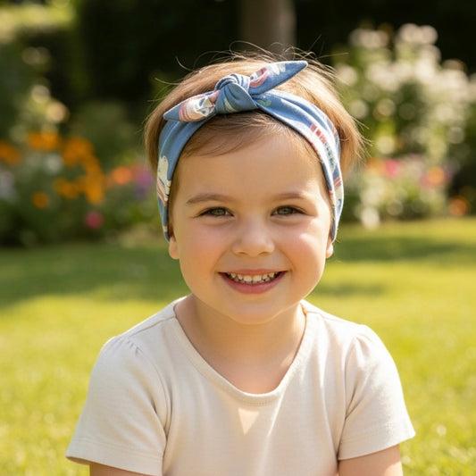 Diadema nudo infantil Unicornios con azul | Kurmi Kids