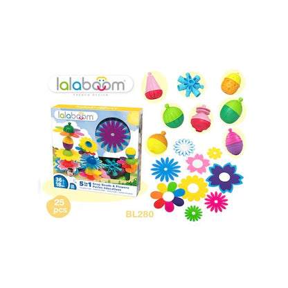 Set creativo, Flores y cuentas 25 unidades - Lalaboom