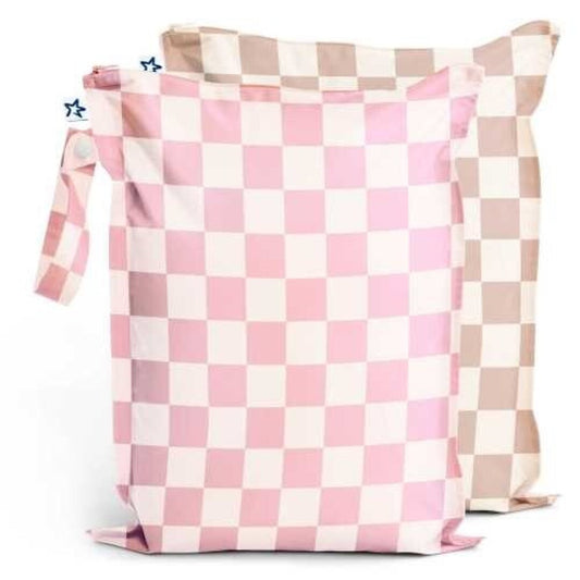 Bolsas impermeables pack 2, rosa y beige - Tiny Twinkle