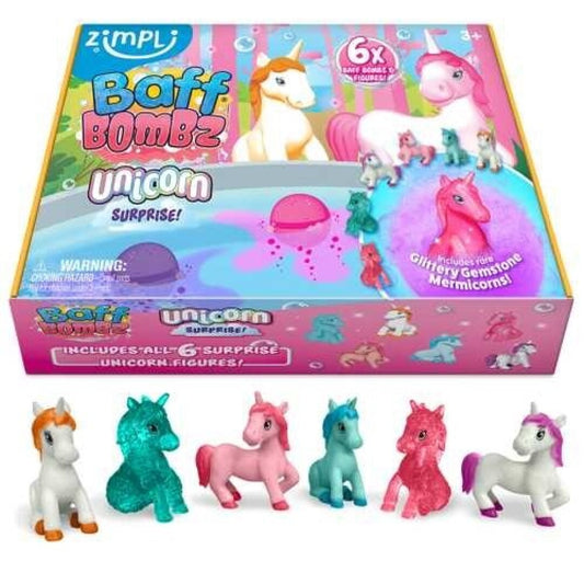 Pack de 6 bombas de baño Surprise, Unicornios - Zimpli Kids