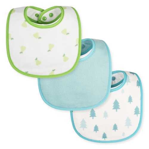 Pack 3 baberos redondos, Pera verde - Tiny Twinkle