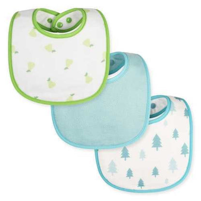 Pack 3 baberos redondos, Pera verde - Tiny Twinkle